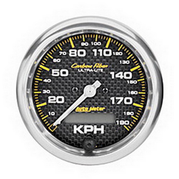 3-3/8" SPEEDOMETER, 0-190 KM/H, CARBON FIBER